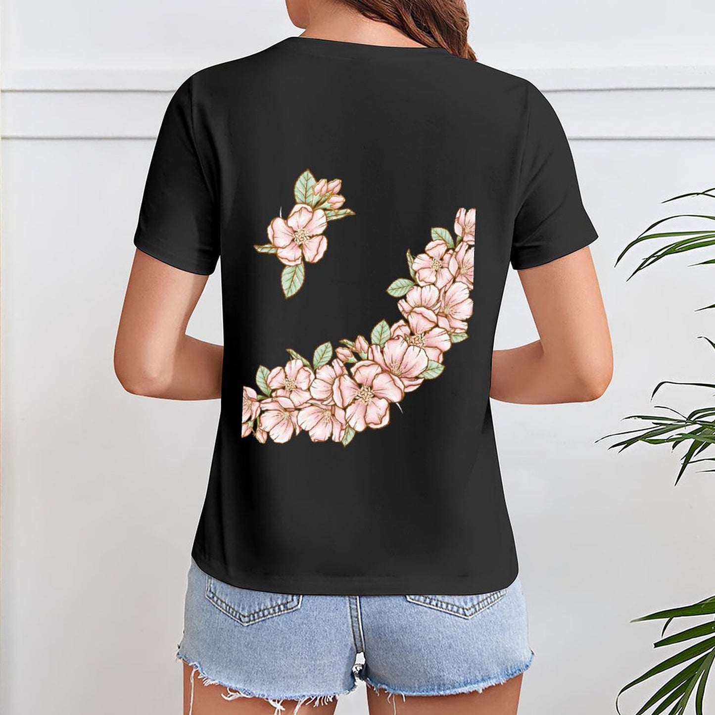 Gildan T-shirt Women Flowers