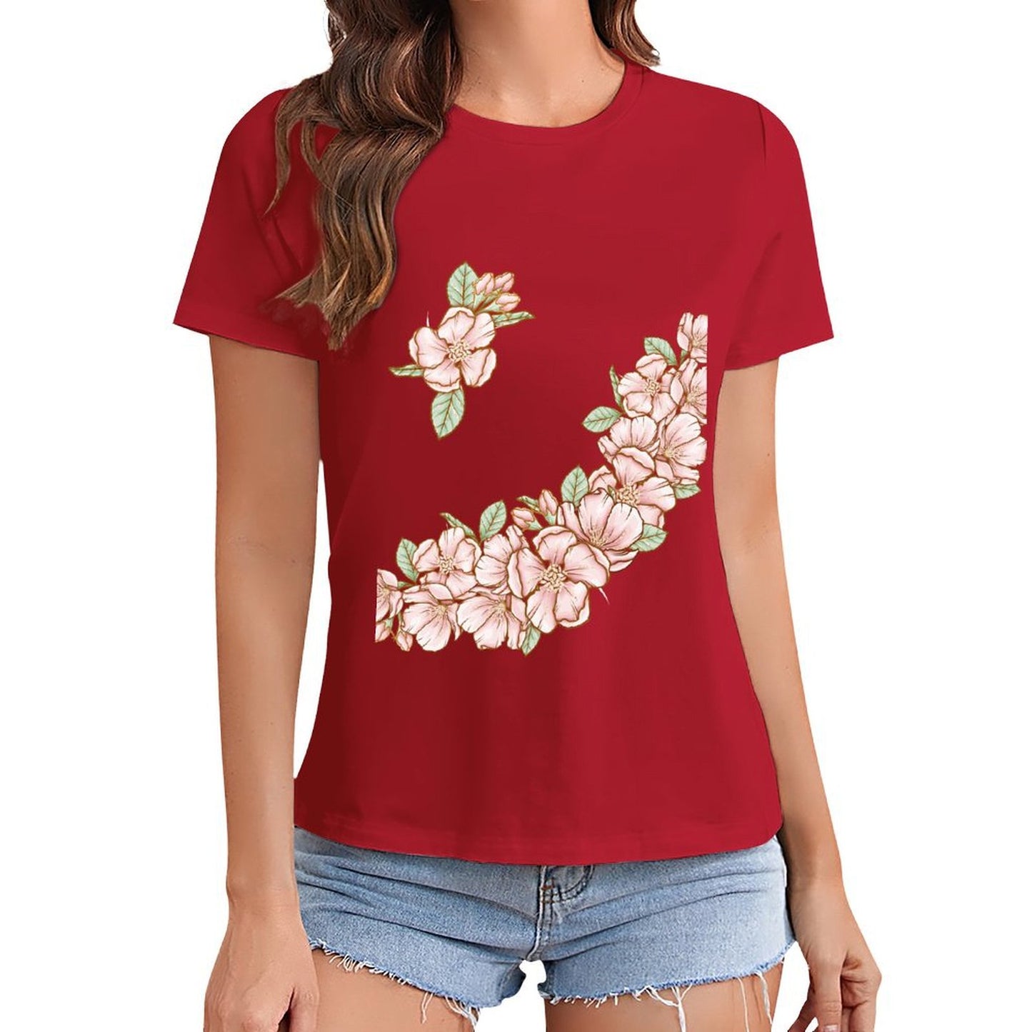 Gildan T-shirt Women Flowers