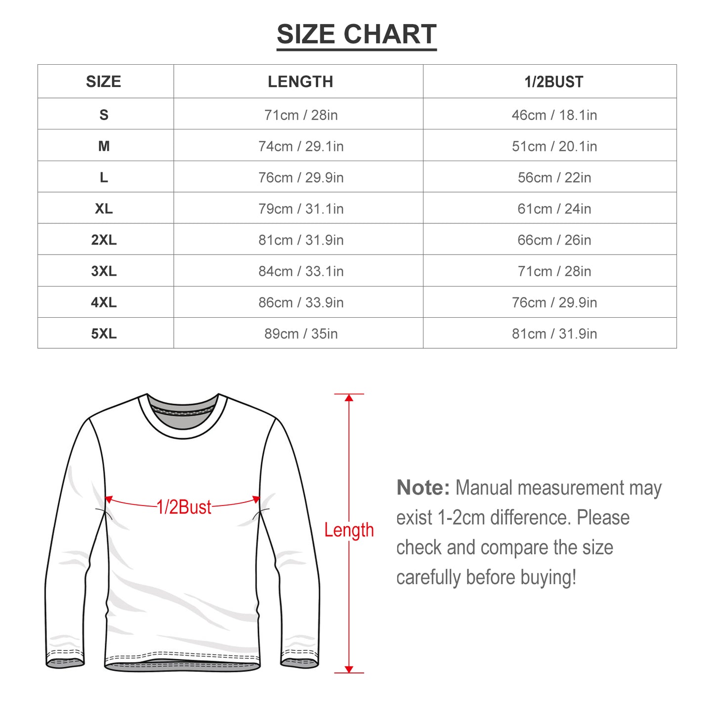 Pure Cotton Long Sleeved T-shirt