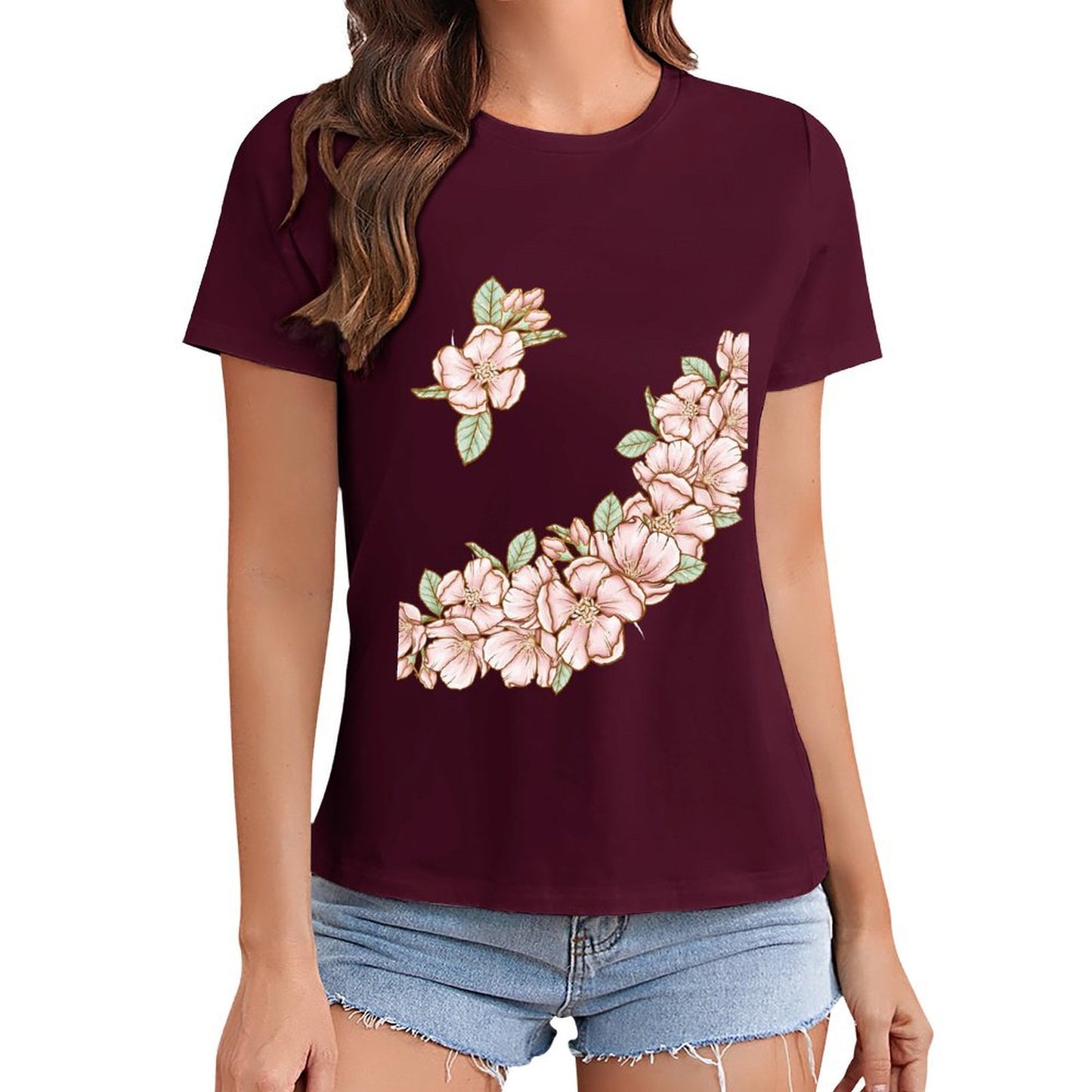 Gildan T-shirt Women Flowers