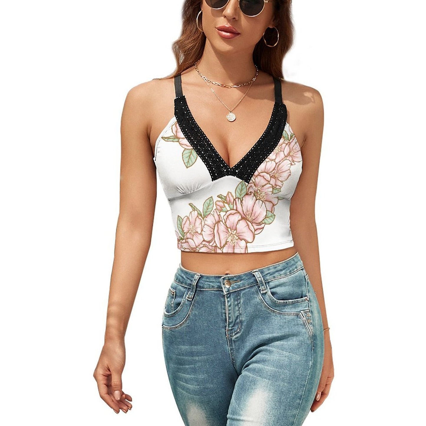 Printed V-neck Camisole