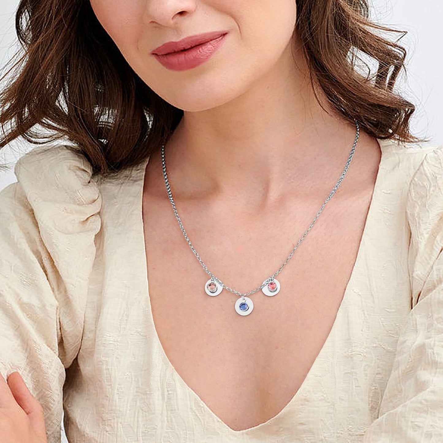 Birthday Stone Pendant Necklace