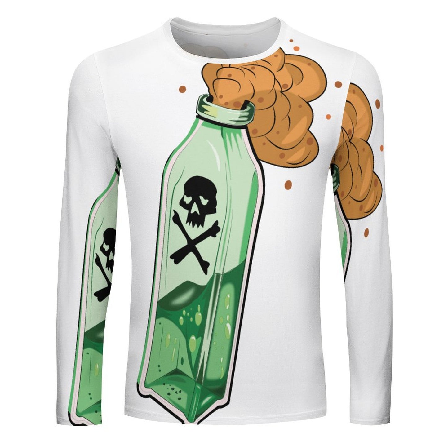 Full Print Long Sleeve T Shirt Poison Bottle