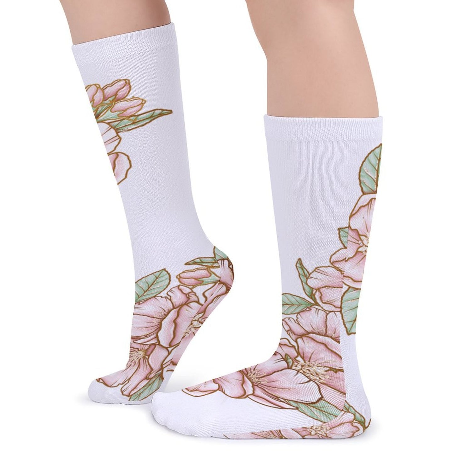 Thick Stockings Flowers Style One Size