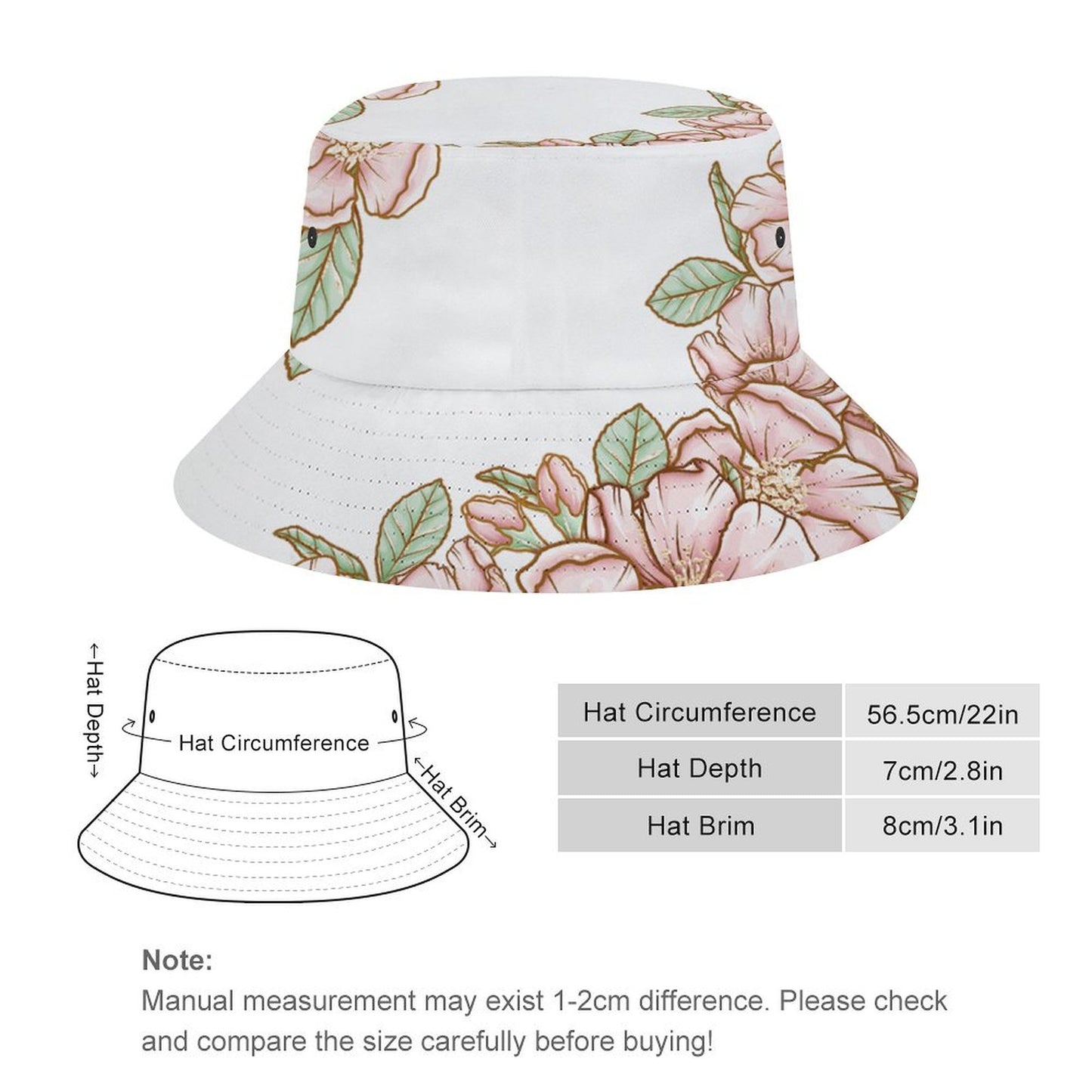 Fisherman's Hat Flowers Style One Size