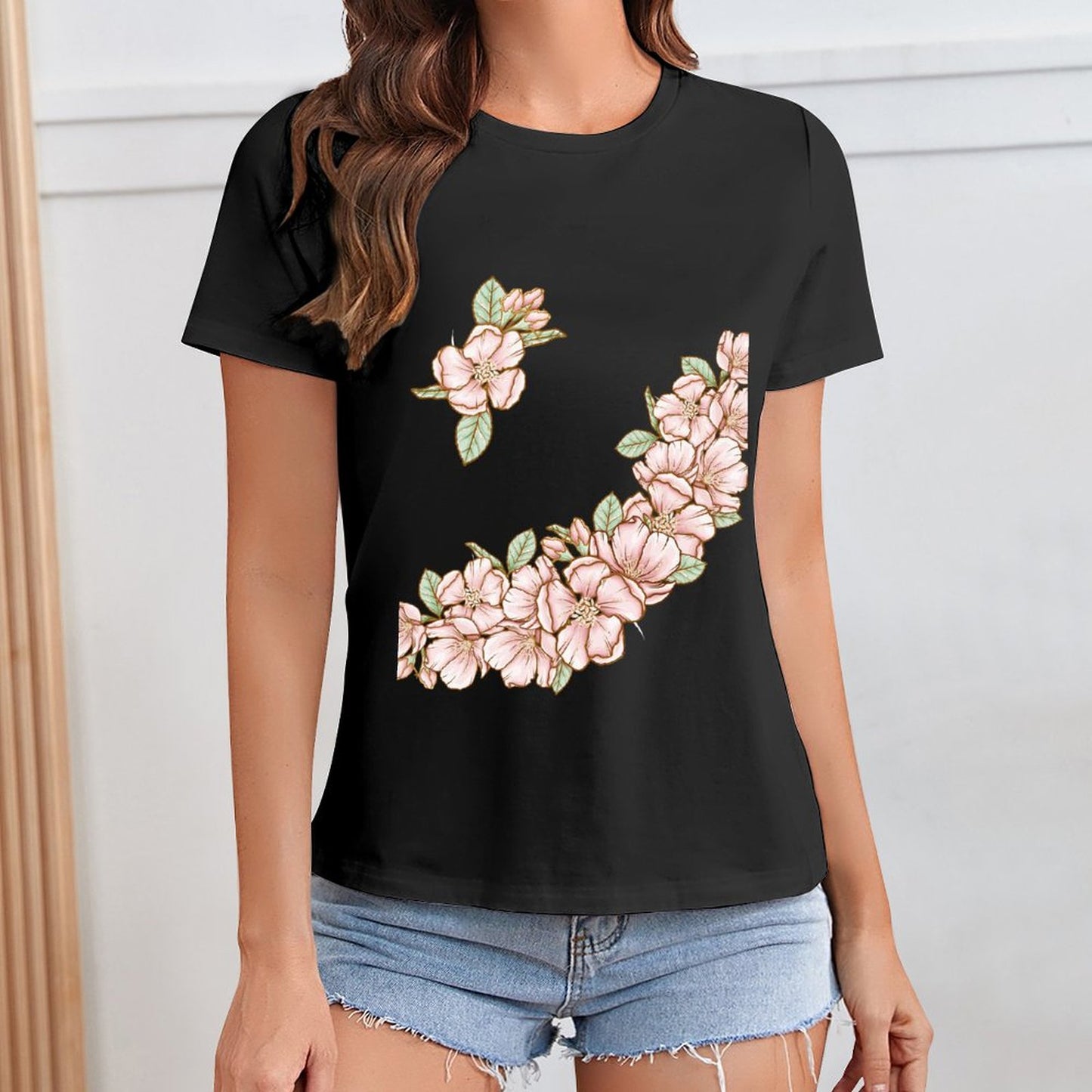 Gildan T-shirt Women Flowers